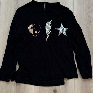 PixieLane Black Kids Shirt with Metallic Accents